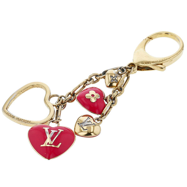 ルイ ヴィトン M65759  ゴールド ピンク メッキ ビジューサック クール ハート チャーム レディース LOUIS VUITTON 【中古】