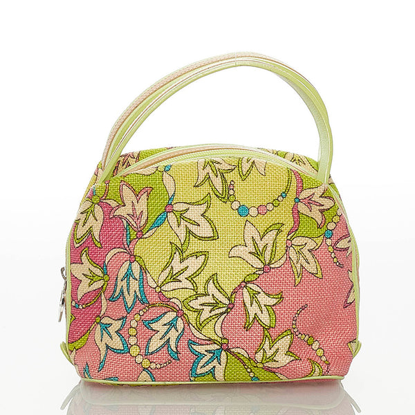 エミリオ プッチ グリーン キャンバス ハンドバッグ レディース Emilio Pucci 【中古】