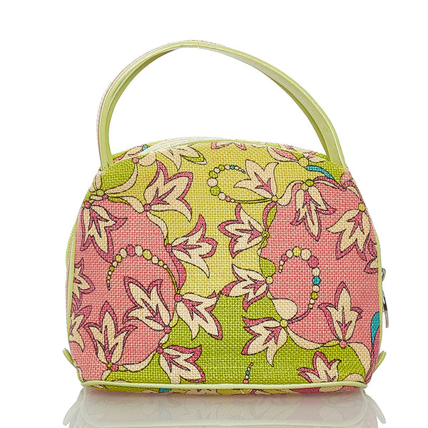 エミリオ プッチ グリーン キャンバス ハンドバッグ レディース Emilio Pucci 【中古】