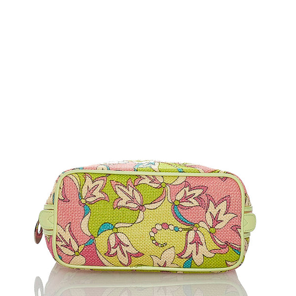 エミリオ プッチ グリーン キャンバス ハンドバッグ レディース Emilio Pucci 【中古】