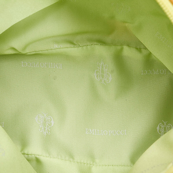 エミリオ プッチ グリーン キャンバス ハンドバッグ レディース Emilio Pucci 【中古】
