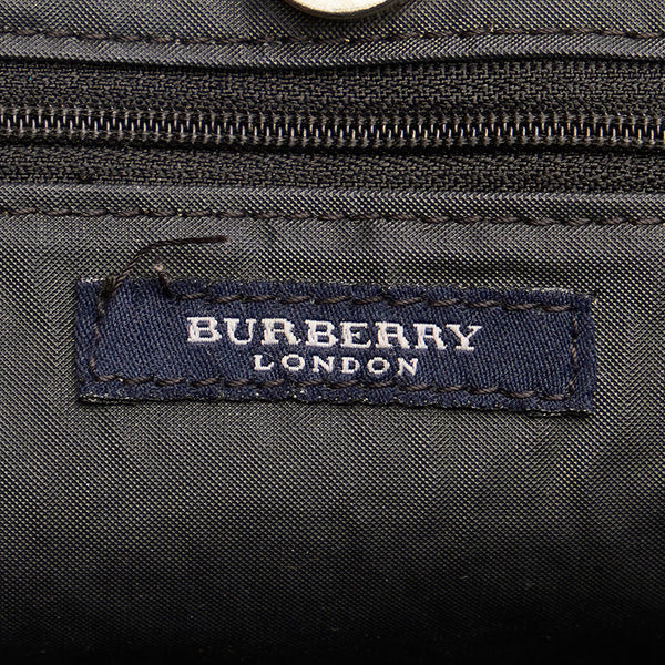 バーバリー ノバチェック ベージュ キャンバス レザー トートバッグ レディース BURBERRY 【中古】