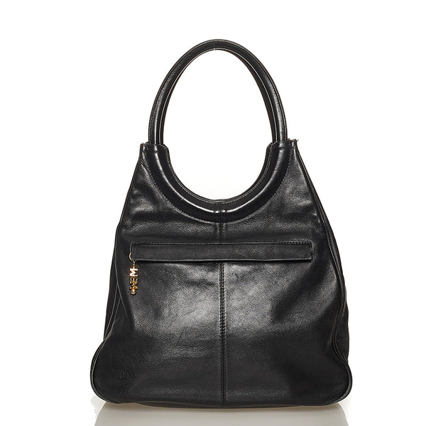 エム シー エム ハンドバッグ ブラック レザー レディース MCM 【中古】