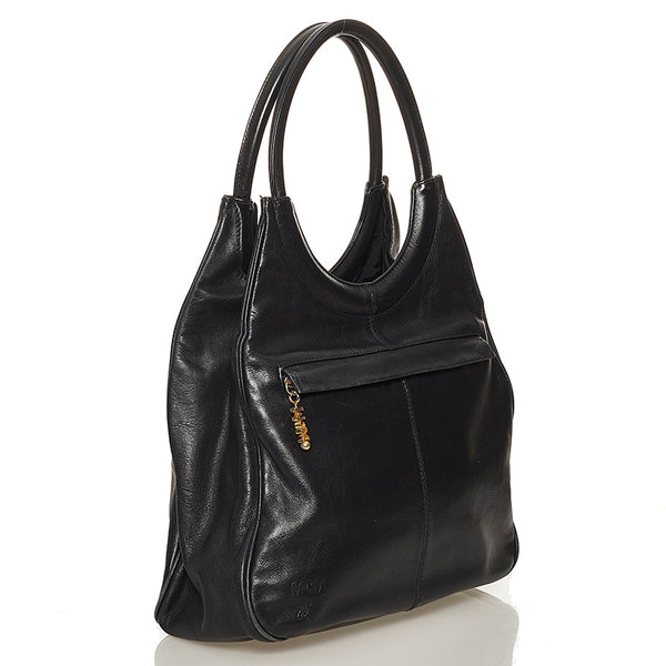 エム シー エム ハンドバッグ ブラック レザー レディース MCM 【中古】