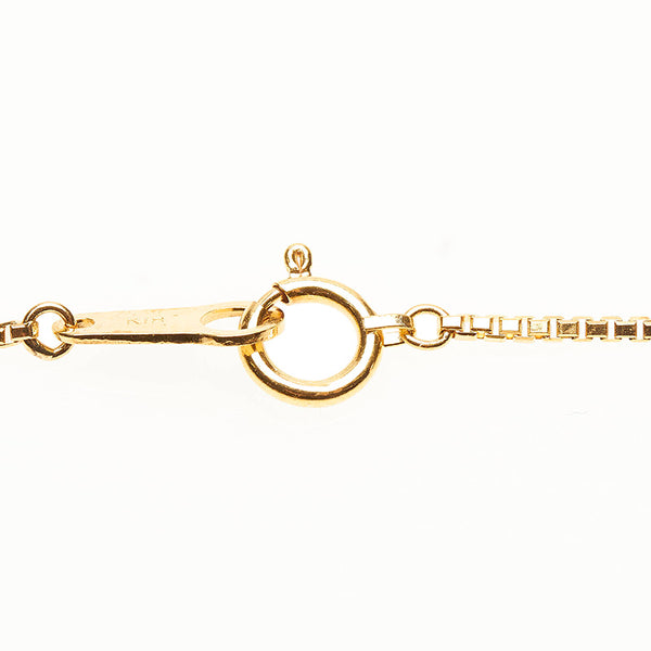 K18YG イエローゴールド パール13mm ダイヤ0.13ct ネックレス レディース 【中古】