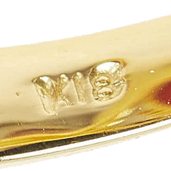 K18YG イエローゴールド ダイヤ0.05ct サンゴct シェル リング 指輪 レディース 16号 【中古】