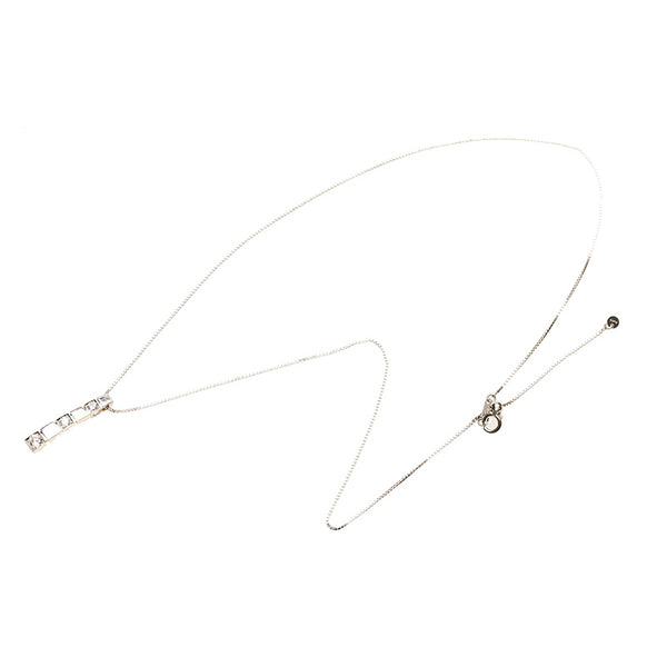 Pt900 プラチナ Pt850 プラチナ ダイヤ0.30ct ネックレス レディース 【中古】