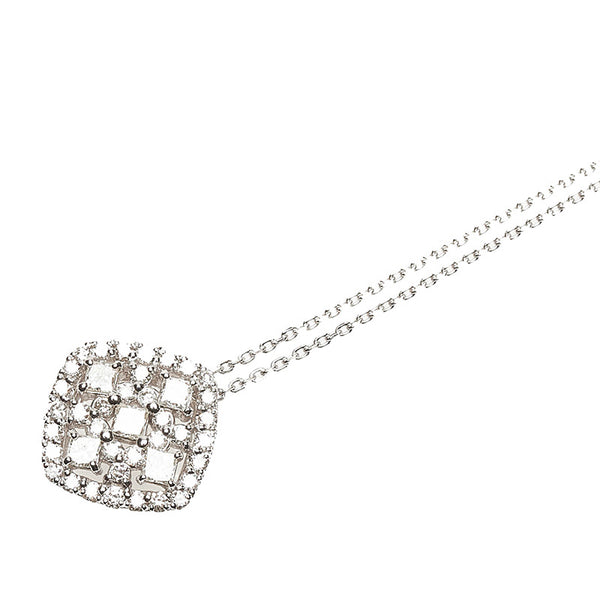 Pt950 プラチナ Pt850 プラチナ ダイヤ0.70ct ネックレス レディース 【中古】