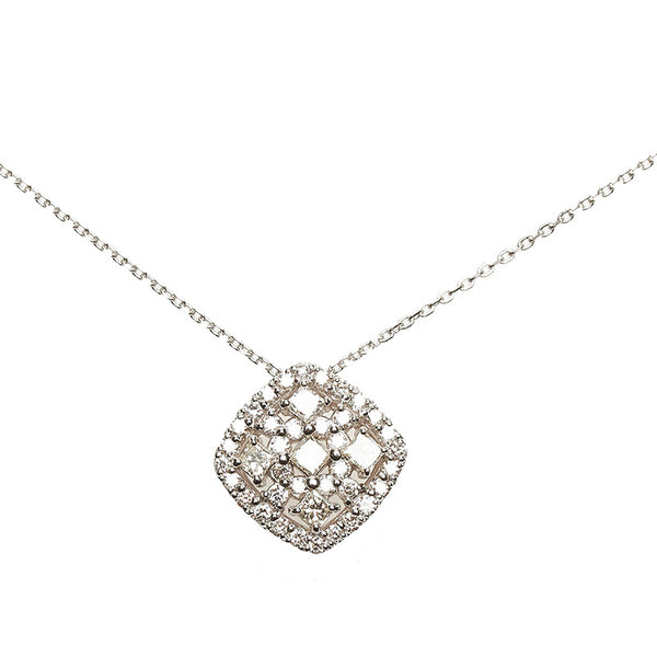 Pt950 プラチナ Pt850 プラチナ ダイヤ0.70ct ネックレス レディース 【中古】