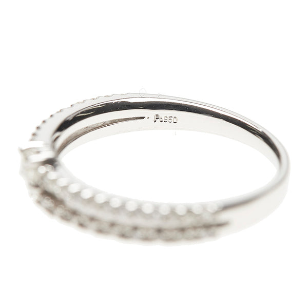 Pt950 プラチナ ダイヤ0.28ct リング 指輪 レディース 8号 【中古】