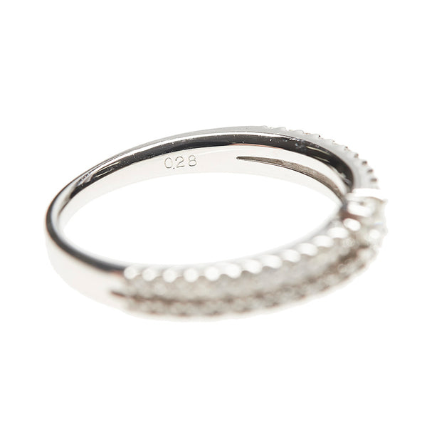 Pt950 プラチナ ダイヤ0.28ct リング 指輪 レディース 8号 【中古】