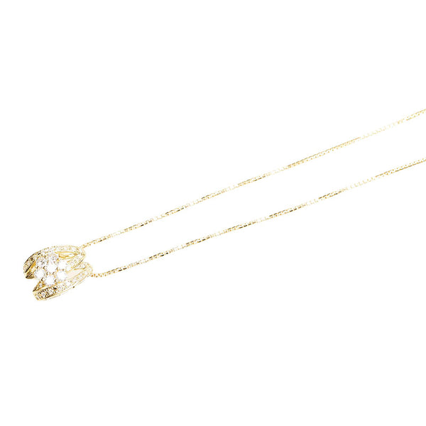 K18YG イエローゴールド ダイヤ0.57ct ネックレス レディース 【中古】