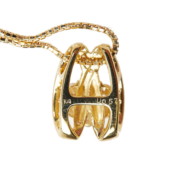K18YG イエローゴールド ダイヤ0.57ct ネックレス レディース 【中古】