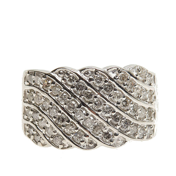 Pt900 プラチナ ダイヤ1.00ct リング 指輪 レディース 11.5号 【中古】