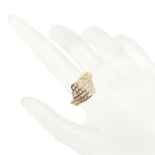 K18YG イエローゴールド ダイヤ1.00ct リング 指輪 レディース 16号 【中古】