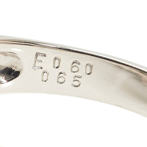 Pt900 プラチナ エメラルド0.60ct ダイヤ0.65ct リング 指輪 レディース 11号 【中古】