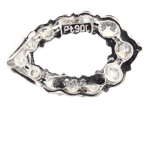 Pt900 プラチナ ダイヤ0.52ct ペンダントトップ レディース 【中古】