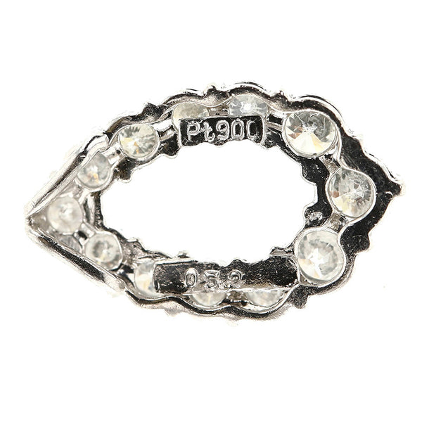 Pt900 プラチナ ダイヤ0.52ct ペンダントトップ レディース 【中古】