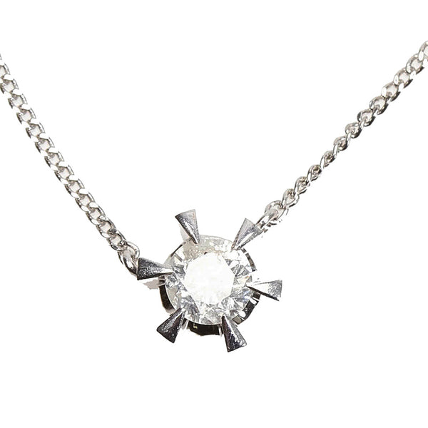 Pt900 プラチナ Pt850 プラチナ ダイヤ0.68ct ネックレス レディース 【中古】