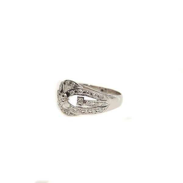 Pt900 プラチナ ダイヤ0.74ct リング 指輪 レディース 14号 【中古】
