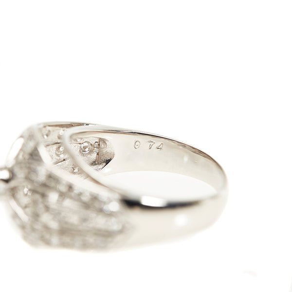 Pt900 プラチナ ダイヤ0.74ct リング 指輪 レディース 14号 【中古】