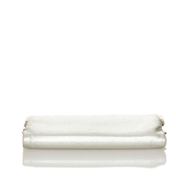 アニヤ ハインドマーチ ポーチ シルバー レザー レディース Anya Hindmarch 【中古】