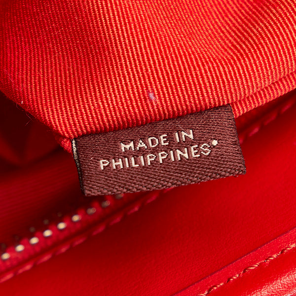 コーチ シグネチャー トートバッグ F57888 ブラウン レッド PVC レザー レディース COACH 【中古】