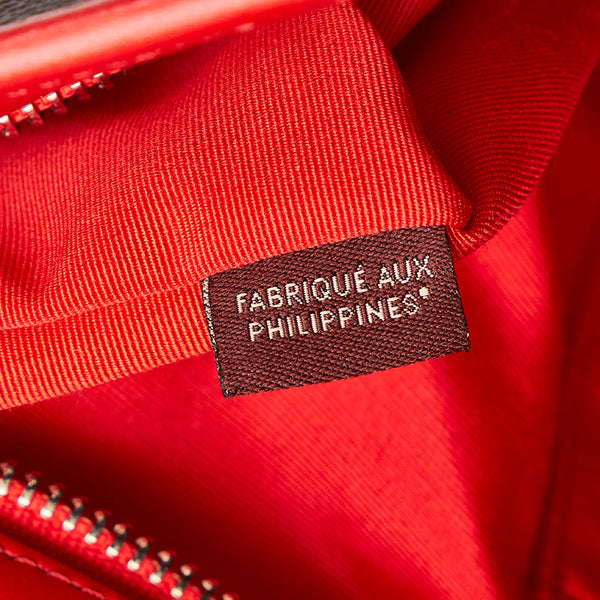 コーチ シグネチャー トートバッグ F57888 ブラウン レッド PVC レザー レディース COACH 【中古】