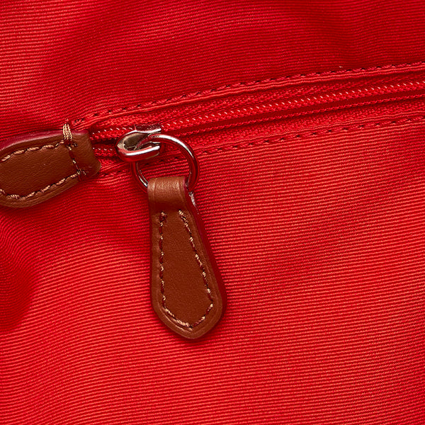 コーチ シグネチャー トートバッグ F57888 ブラウン レッド PVC レザー レディース COACH 【中古】