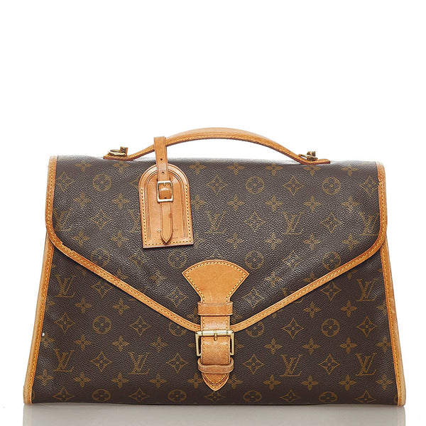 ルイ ヴィトン モノグラム ビバリー M51120 ブラウン PVC レザー ハンドバッグ ビジネスバッグ レディース LOUIS VUITTON 【中古】