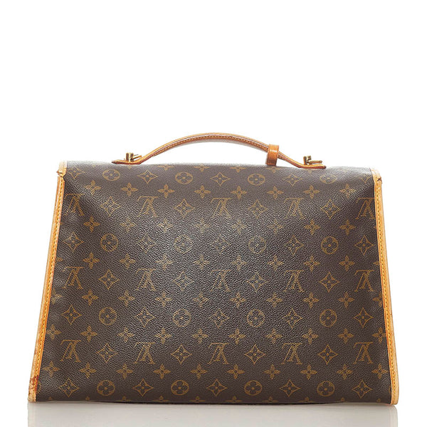 ルイ ヴィトン モノグラム ビバリー M51120 ブラウン PVC レザー ハンドバッグ ビジネスバッグ レディース LOUIS VUITTON 【中古】