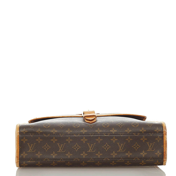 ルイ ヴィトン モノグラム ビバリー M51120 ブラウン PVC レザー ハンドバッグ ビジネスバッグ レディース LOUIS VUITTON 【中古】
