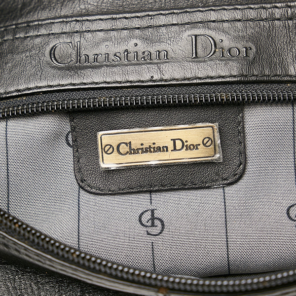 ディオール ブラック レザー ボストンバッグ レディース Dior 【中古】