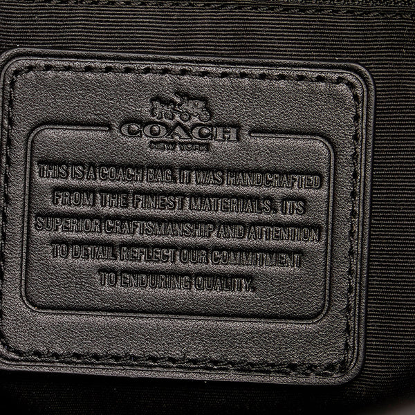 コーチ シグネチャー F36375 ブラック キャンバス レザー トートバッグ レディース COACH 【中古】