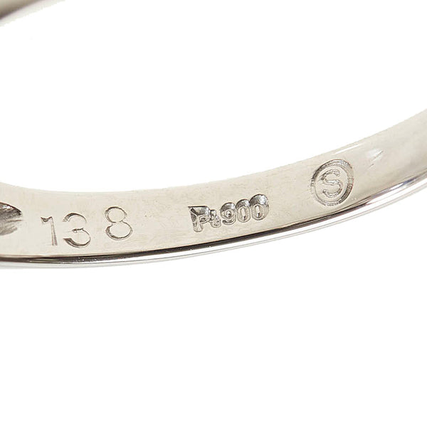 Pt900 プラチナ サファイア1.38ct ダイヤ0.06ct リング 指輪 レディース 9号 【中古】