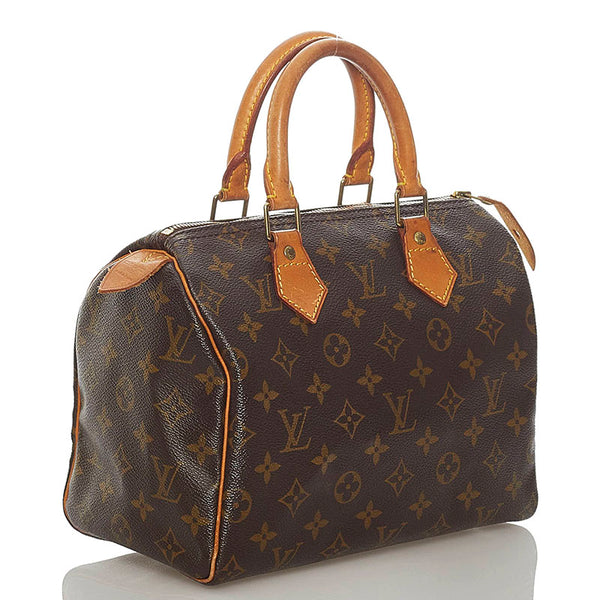 ルイ ヴィトン モノグラム スピーディ25 M41109 ブラウン PVC レザー ハンドバッグ ミニボストン レディース LOUIS VUITTON 【中古】