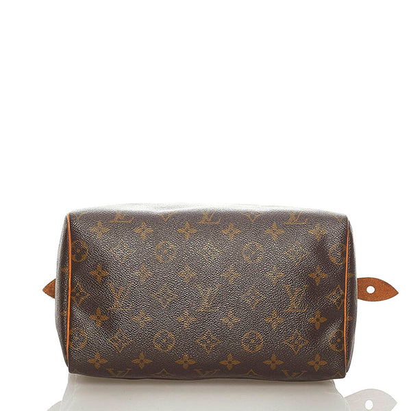 ルイ ヴィトン モノグラム スピーディ25 M41109 ブラウン PVC レザー ハンドバッグ ミニボストン レディース LOUIS VUITTON 【中古】