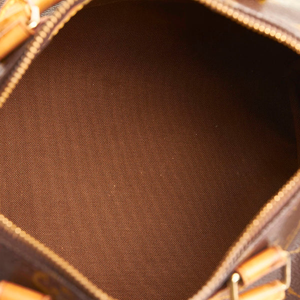 ルイ ヴィトン モノグラム スピーディ25 M41109 ブラウン PVC レザー ハンドバッグ ミニボストン レディース LOUIS VUITTON 【中古】