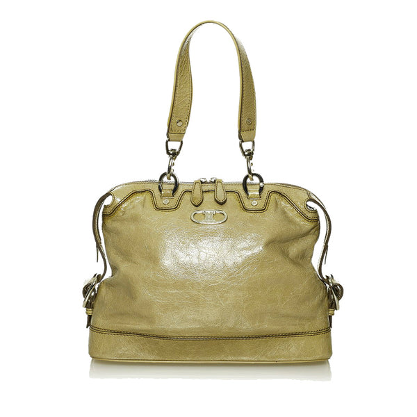 セリーヌ ハンドバッグ ベージュ レザー レディース CELINE 【中古】