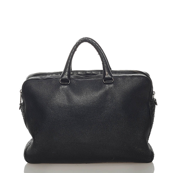 ボッテガヴェネタ イントレチャート ブラック レザー トートバック ショルダーバック 2WAY  メンズ BOTTEGAVENETA 【中古】