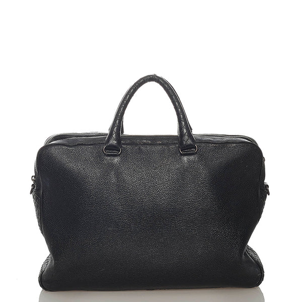 ボッテガヴェネタ イントレチャート ブラック レザー トートバック ショルダーバック 2WAY  メンズ BOTTEGAVENETA 【中古】
