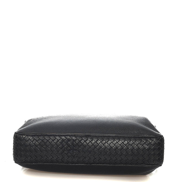 ボッテガヴェネタ イントレチャート ブラック レザー トートバック ショルダーバック 2WAY  メンズ BOTTEGAVENETA 【中古】