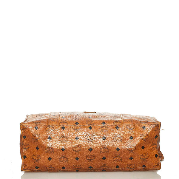エム シー エム ヴィセトス トートバッグ ブラウン レザー レディース MCM 【中古】