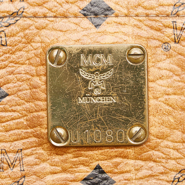 エム シー エム ヴィセトス トートバッグ ブラウン レザー レディース MCM 【中古】