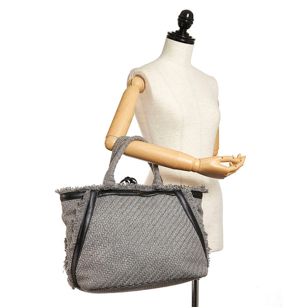 サマンサタバサ グレー ウール トートバッグ レディース Samantha Thavasa 【中古】