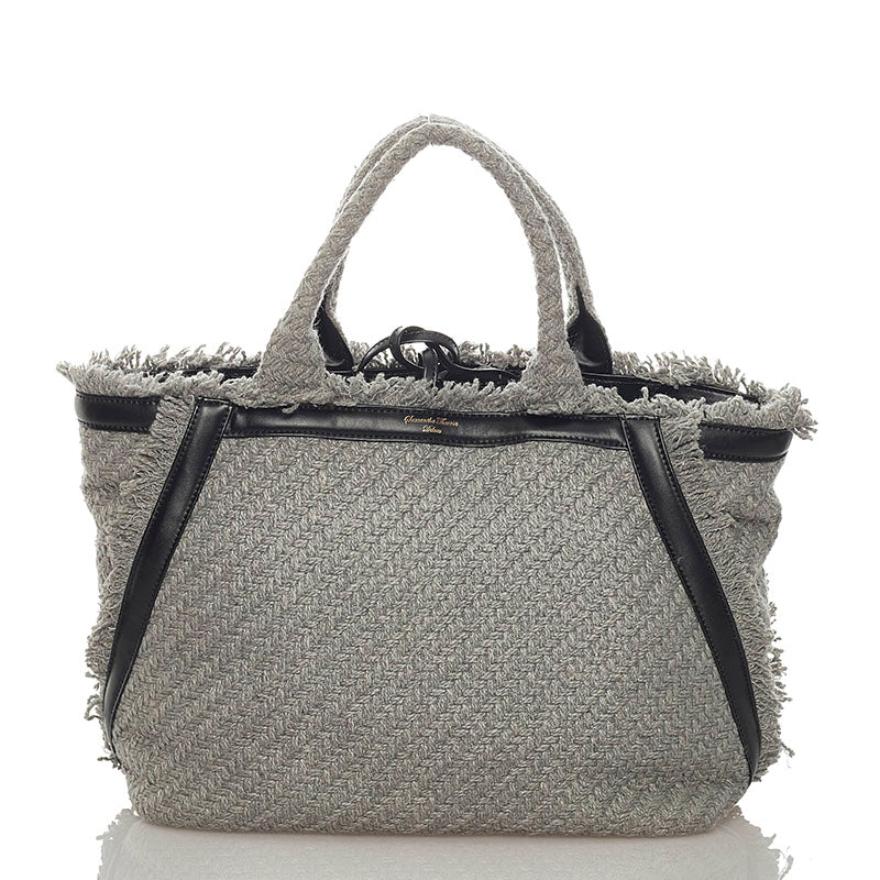 サマンサタバサ グレー ウール トートバッグ レディース Samantha Thavasa 【中古】