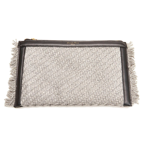 サマンサタバサ グレー ウール トートバッグ レディース Samantha Thavasa 【中古】