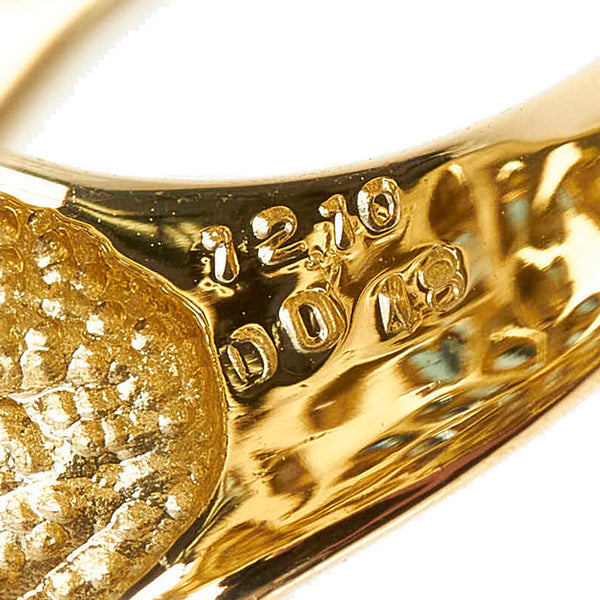K18YG イエローゴールド ブルートパーズ12.10ct ダイヤ0.48ct リング 指輪 レディース 15.5号 【中古】