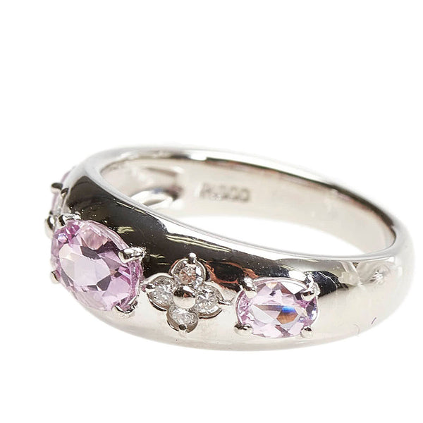 Pt900 プラチナ インペリアルトパーズ1.00ct ダイヤ0.11ct リング 指輪 レディース 8号 【中古】