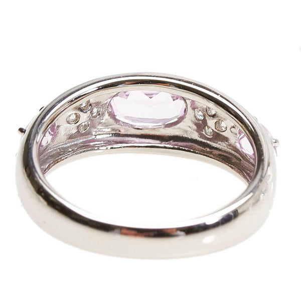 Pt900 プラチナ インペリアルトパーズ1.00ct ダイヤ0.11ct リング 指輪 レディース 8号 【中古】